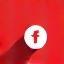Facebook Icon in Rot-Weiß