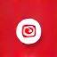 Instagram Icon in Rot-Weiß